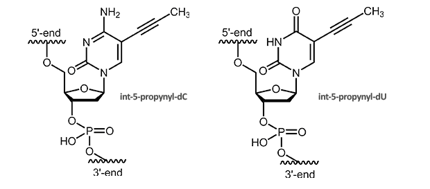 C-5 Propynyl-desoxy-Cytidin und C-5 Propynyl-desoxy-Uridine C-5-Propynyl-Pyrimidines